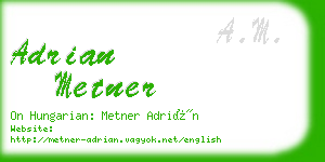 adrian metner business card